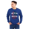 thumbnail image 3 of One Nation Under God Blessed USA Flag Long Sleeve TShirt Men Women Brisco Brands S, 3 of 6