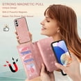 thumbnail image 2 of for Samsung Galaxy A14 5G Wallet Case,Shockproof Protective Leather, Magnetic Flip,Detachable Phone Case with Card Holder &Strap for Women/Men(Pink), 2 of 16