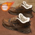 thumbnail image 2 of Botas Martin cálidas con forro polar para otoño e invierno, botas altas de suela gruesa para exteriores, impermeables, resistentes al frío, para el trabajo, botas de nieve para hombres, botas cortas, 2 of 6