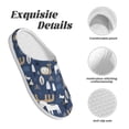 thumbnail image 5 of Rateoe Forest Elk Print Women's Men's Cotton Knit Slippers Lightweight Memory Foam Indoor House Shoes with Anti-Skid Sole-44/45, 5 of 7