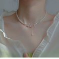 thumbnail image 1 of New  Niche Necklace Creative Personalized Light Luxury Advanced Split Love Micro Zircon Sweet  Necklace, 1 of 7