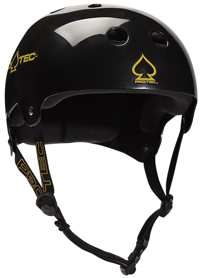 PRO TEC Skateboard Helmet CLASSIC BUCKY Gloss Black Sz SMALL