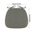 thumbnail image 2 of Btomtd 2pcs Home Breathable Linen Sponge Cushion and Chair Pad, Dining Chair Cushions for Kitchen, Soft Seat Cushion with Airflow Comfortable, Size 16"x14", Gray, 2 of 8