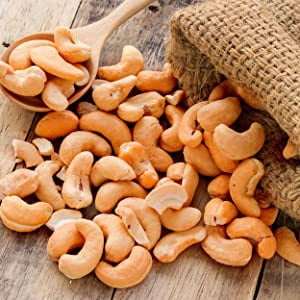 We Got Nuts Dry Roasted Unsalted Cashews, 4 lb Resealable Bag, Kosher, No Oil, Bulk Snack