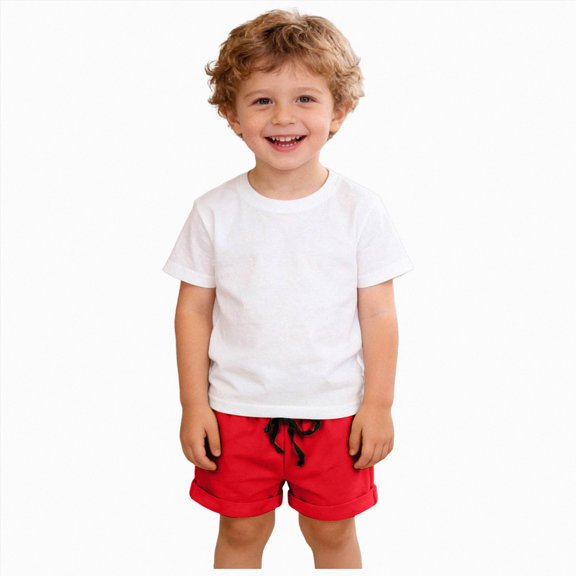 dmqupv Baby Boy Clothes Kids Toddler Boys Shorts Casual Trousers Style Lightweight Summer Bottoms for Daily Wear and Outdoor Play Red,12-18 Months