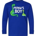 thumbnail image 3 of Inktastic Pepaw's Boy Grandson Long Sleeve Youth T-Shirt, 3 of 5