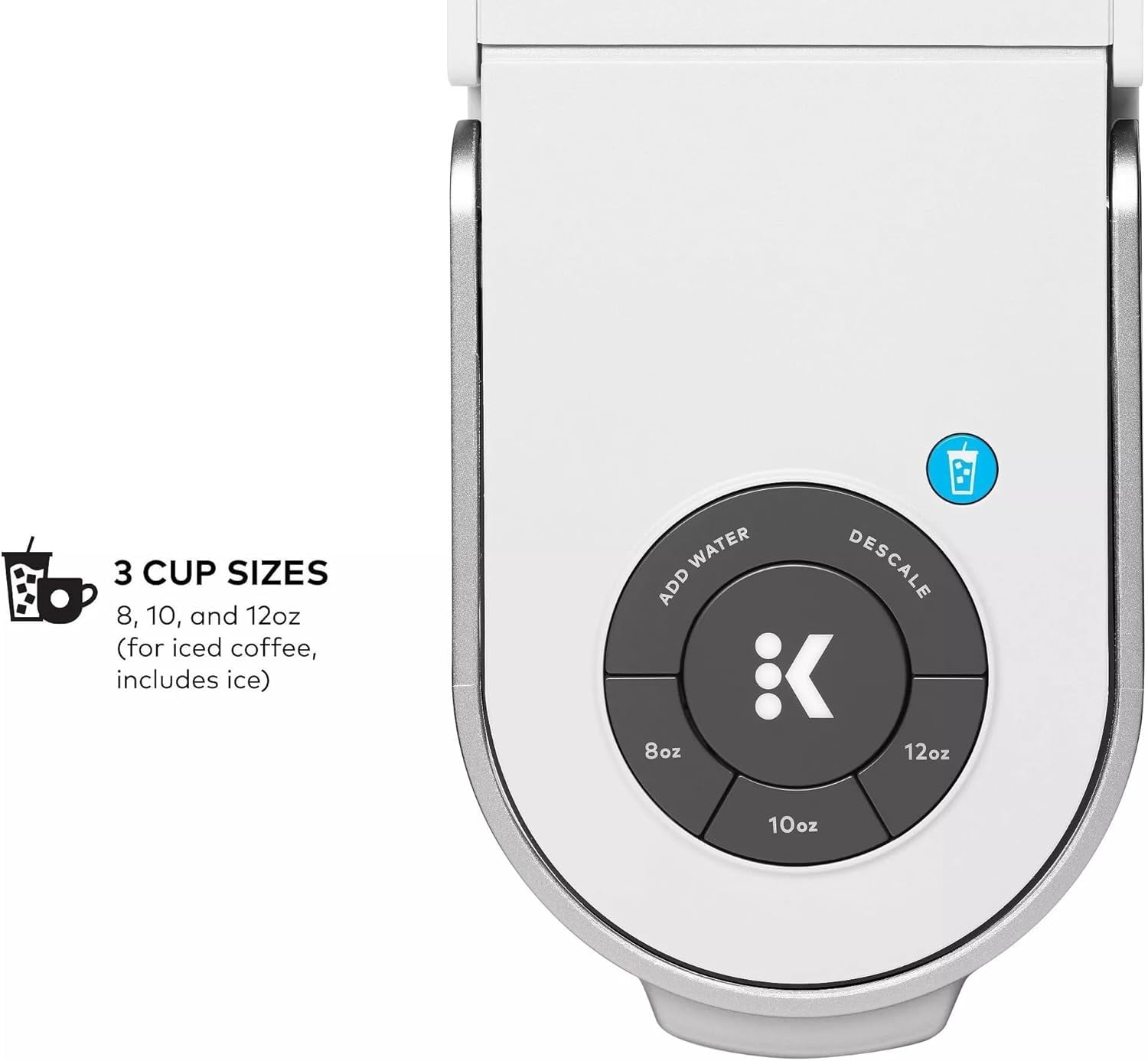 Restored Keurig KIPK900FWH K-Iced Plus Single Serve Coffee Maker, White (Refurbished)