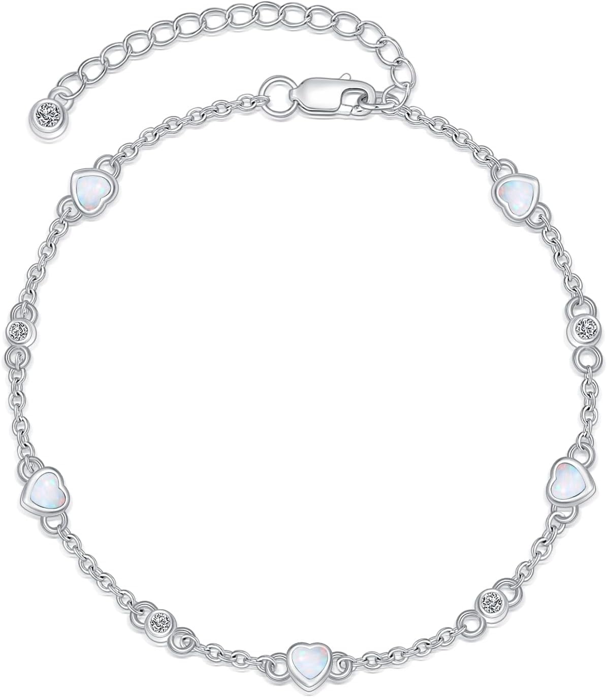 JKR Anklet Abalone Bracelet for Women 925 Sterling Silver Chain Ankle Bracelet Beach Summer Fine Jewelry Birthday Valentines Mothers Day Gifts for Women Her Mom