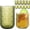 Green-12Pcs, variant on Green Drinking Glasses Set of 12, 12 Oz Highball & 10 Oz Cocktail Glasses, Green Kitchen Vintage Glassware Set, Floral Embossed Glass Tumbler Cups for Water, Beer, Juice, Whiskey, Coffee