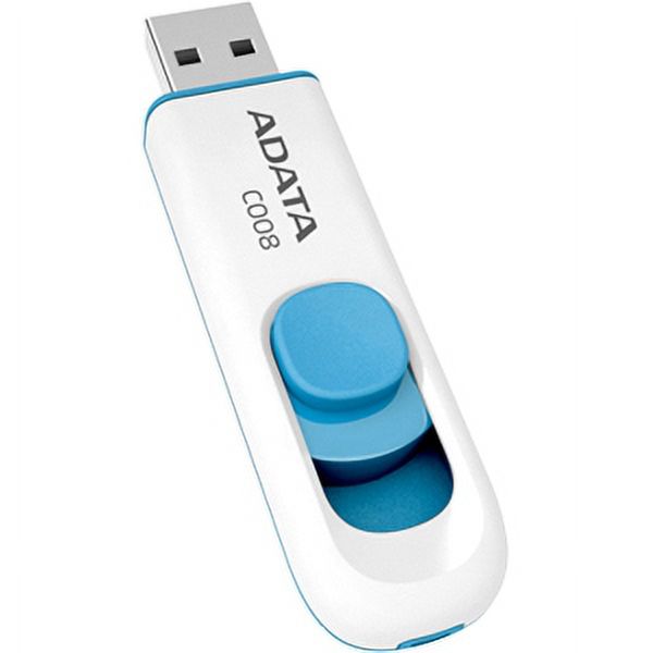 Adata Classic C008 8 GB Flash Drive - White, Blue AC008-8G-RWE - image 2 of 2