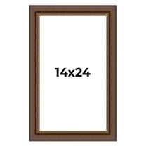 14x24 Copper and Brown Real Wood Picture Frame Width 2 inches | Interior Frame Depth 0.5 inches |