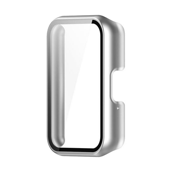 QHUDLV Tempered Glass Case for Galaxy Fit 3 Samrt Watch Strap Full Coverage Bumper Fit3 Protector Cover Protective Screen