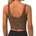 thumbnail image 3 of Bixox Women's Leopard Pattern Fitness Navel Tank Top U-Back Yoga Tank Top Sweatshirt Sports Bra, 3 of 7