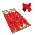 thumbnail image 2 of 12Pcs Red Bows Christmas Tree Decorations,2 Inch Mini Christmas Bows Ornaments for Tree Home Party Front Door Wreath Holiday Indoor Inside Decor Christmas Tree Hanging Decor DIY Decoration, 2 of 6