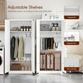 thumbnail image 3 of Wardrobe Closet with Lock,72" H Metal Storage Cabinet with Closet Rod,Lockable Wardrobe Cabinet for Bedroom,Laundry Room,Home Office(White), 3 of 14