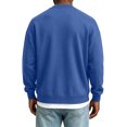 thumbnail image 3 of Button Down V-Neck Jacket for Men, Trendy Long Sleeve Solid Color Loose Fit Fall Casual Cozy Streetwear Outerwear Light Blue 2XL, 3 of 5