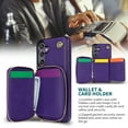 thumbnail image 4 of Crossbody Zipper Wallet Bag Case for Samsung Galaxy S24,Dteck Lager Capacity Purse Leather Card Slots Pocket Shockproof Case Kickstad Cover with Shoulder Strap, Purple, 4 of 8