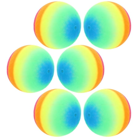 GOOHOCHY 6Pcs 8.7In Colorful Rainbow Ball for Kids Sports Balls Playground Activities