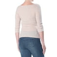 thumbnail image 3 of WILLIAM RAST Womens Gray Ruched Striped 3/4 Sleeve Boat Neck T-Shirt XS, 3 of 3