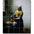thumbnail image 1 of Ceramic Tile Mural-Johannes Vermeer Women Painting 134. 21.25" w x 25.5" h using (30) 4.25 x 4.25 ceramic tiles, 1 of 3