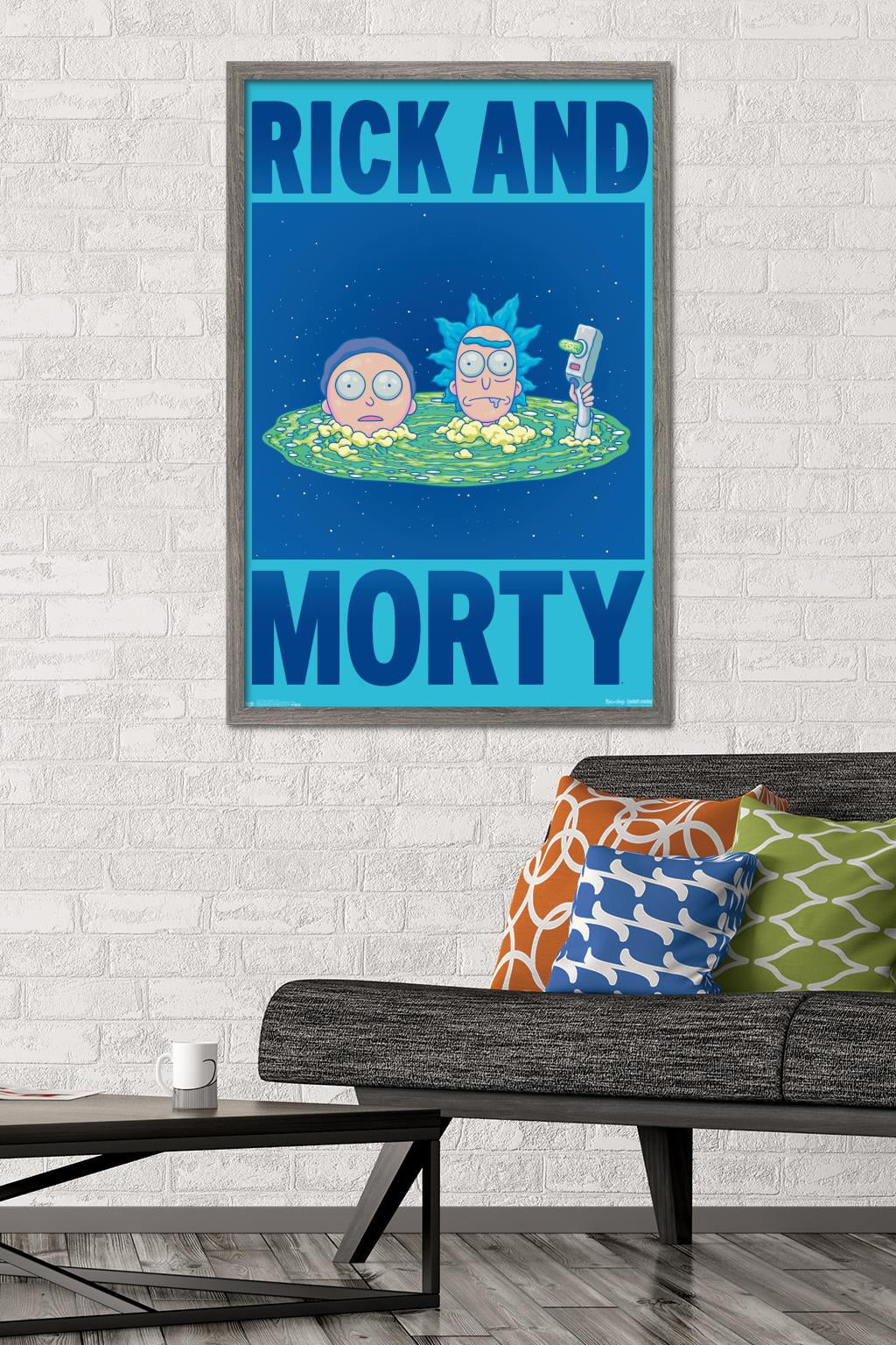 Rick And Morty - Title Wall Poster, 22.375" x 34", Framed