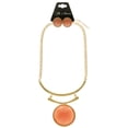 thumbnail image 2 of Mi Amore Necklace-Earring-Set Peach/Gold-Tone, 2 of 3