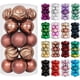 thumbnail image 1 of XmasExp Adornos de bolas de Navidad de 60 mm/2,36 pulgadas, juego de adornos navideños inastillables, decoraciones para bolas de árbol de Navidad, 24 quilates (2,36 pulgadas, rojo), 1 of 4