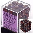 thumbnail image 3 of Purple and Red Gemini Dice with Gold Pips D6 12mm (1/2in) Pack of 36 Chessex, 3 of 3