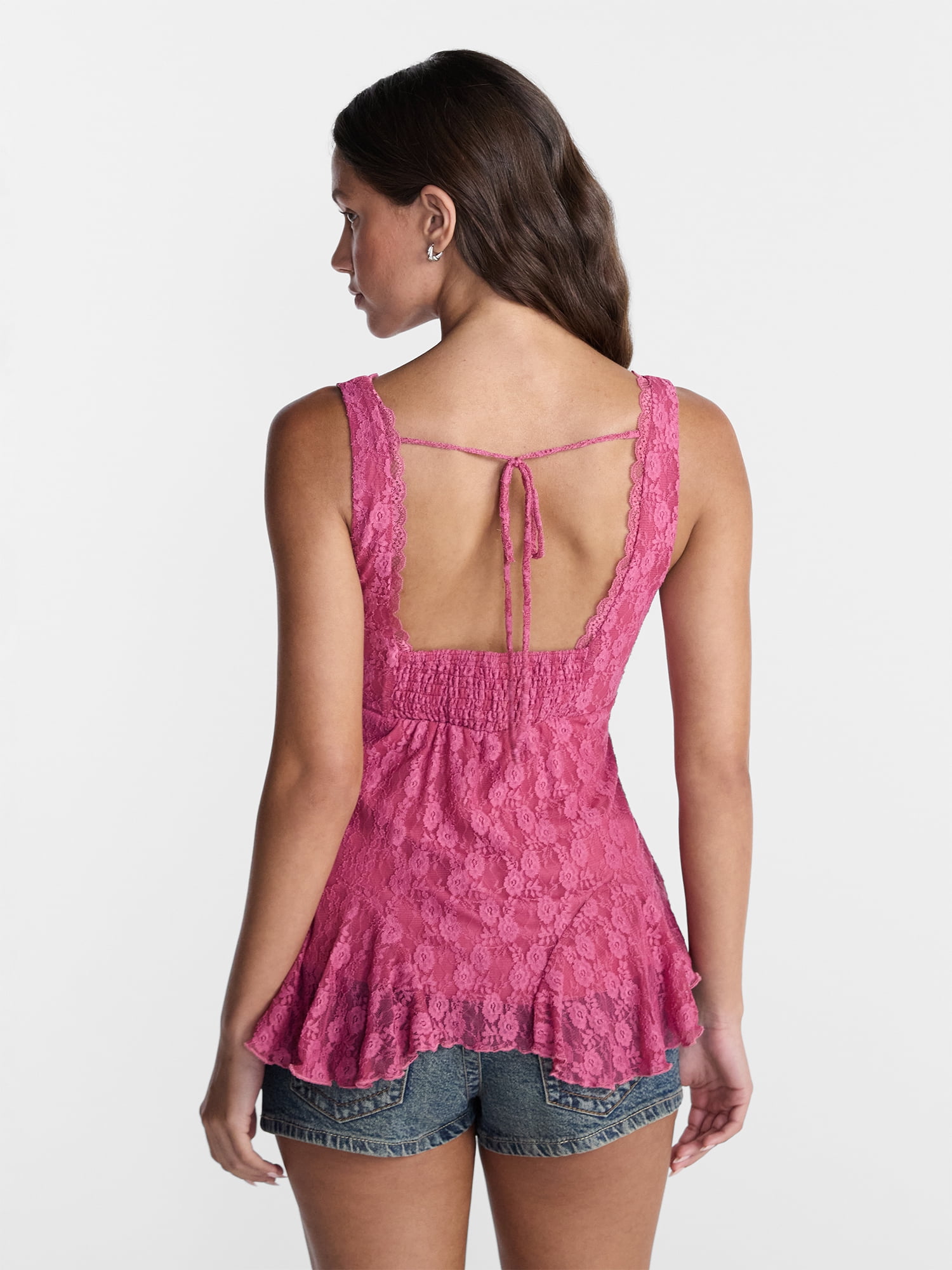 No Boundaries Lace Godet Tank Top, Women’s XXS-XXL