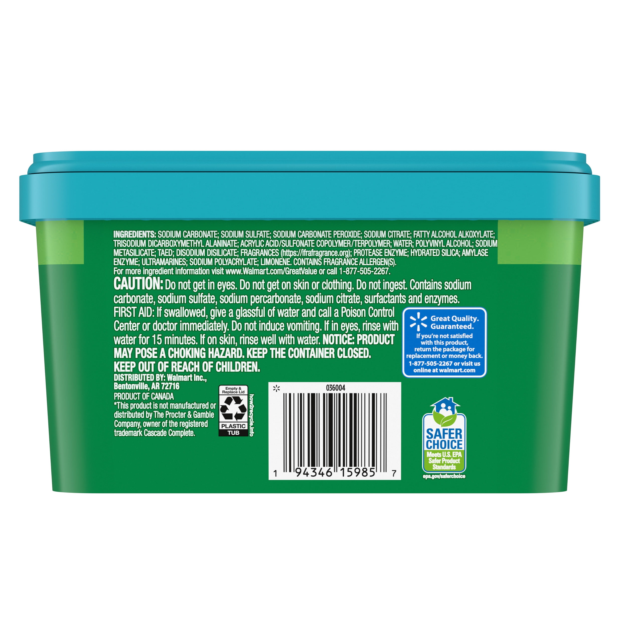 (4 pack) Great Value Automatic Dishwasher Pacs, Fresh Scent, 78 Count
