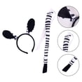 thumbnail image 4 of Juego de orejas y cola de cebra, aro para el pelo, juego de roles, diadema de animales para fiesta temática, regalos de cumpleaños, baile de máscaras Yuyangstore  Cola de disfraz, 4 of 8