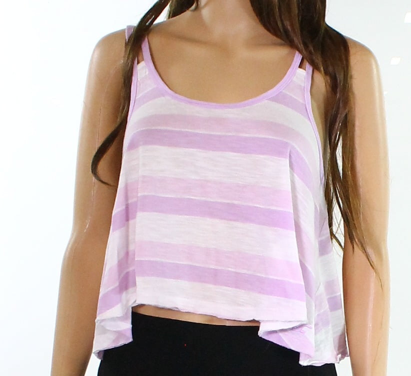 Hollister Hollister NEW Purple Womens Size Medium M Cropped Striped Cami Top