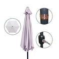 thumbnail image 2 of Panama Jack Outdoor Panama Jack Grey 9 Ft Alum Patio Umbrella W/Crank, 2 of 4