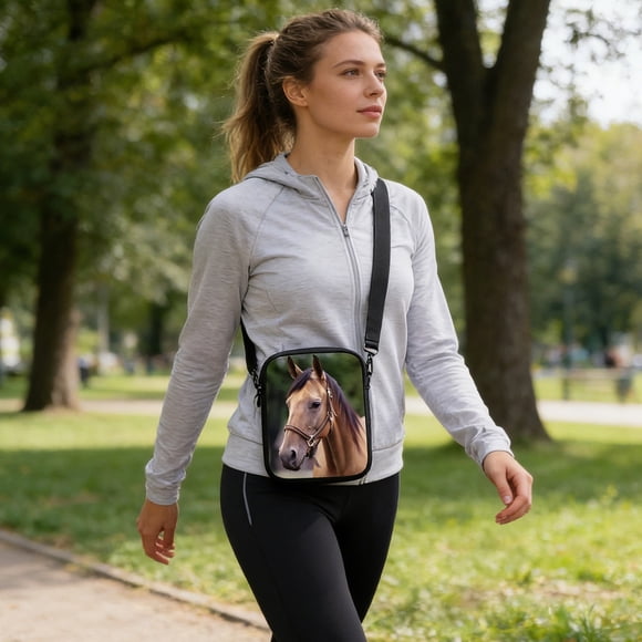 CREATITOY Horse Pattern Crossbody Handbag Casual Travel Storage Bag