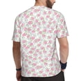thumbnail image 2 of Wukai Floral Print Men's Short-Sleeved Mesh T-Shirt,Quick-Dry Short Sleeve Workout T-Shirt-X-Large, 2 of 8