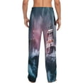 thumbnail image 3 of Balery Men'S Boat Lighthouse Storm Waves Pants,Sleepwear Pants,Pajama Pants,Pj Bottoms Drawstring And Pockets-Small, 3 of 9