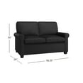 thumbnail image 4 of Mainstays Tatum Twin Sleeper Loveseat, Black, 4 of 19