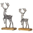 thumbnail image 4 of Northlight Reindeer and Calf Metal Christmas Figures - 10.5" - Silver - Set of 2, 4 of 5