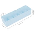 thumbnail image 4 of FAGINEY Plastic Drawer Organizer Bra Underwear Socks Cube Basket With 5 Grids, Socks Storage Box, Drawer Separator, 4 of 7