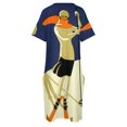 thumbnail image 4 of Póster vintage de deporte de esquí francés suizo, vestido holgado con bolsillos, ropa femenina, vestido de noche de lujo para mujer., 4 of 6