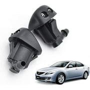 2Pcs Front Windshield Washer Nozzle，Front Windshield Wiper Water Washer Jet Nozzle Compatible with Mazda 3 MK1 (03-09)