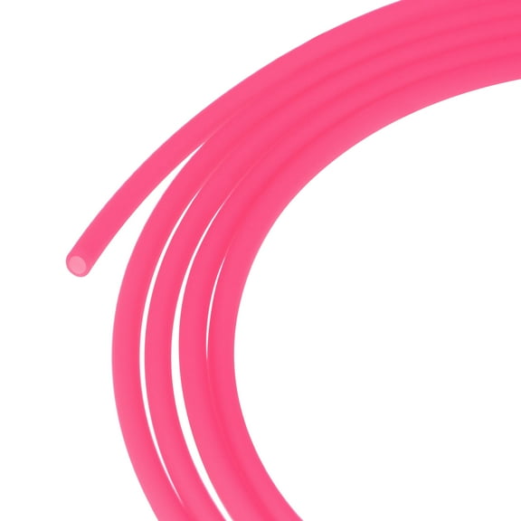 Uxcell 11 Yards 2mm Pink Rubber Cord Hollow for Bracelet Necklace Craft Making