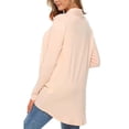 thumbnail image 4 of LOVZFMLL Long Cardigan for Women Open Front Long Sleeve Cover-Ups with Pockets for Spring & Fall Casual Wear Solid Color, 4 of 9