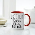 thumbnail image 4 of CafePress - Smile You'll Feel Better Mug - 11 oz Ceramic Mug - Novelty Coffee Tea Cup, 4 of 4