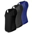 thumbnail image 2 of Rosvigor 3 Pack Womens Workout Tank Tops Quick Dry Sleeveless Shirts for Women Loose Fit Tops for Athletic Running Tennis Yoga, 2 of 9