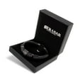 thumbnail image 3 of SERASAR Men's Leather Bracelet "Ring" with stainless steel magnetic closure, Black 17cm, including gift box, 3 of 9