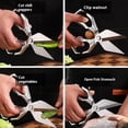 thumbnail image 4 of Toystoory Tijeras de cocina de acero inoxidable de alta resistencia, tijeras afiladas, para aves de corral, tijeras de cocina con mango de acero Cocina y Comedor negro, 4 of 6