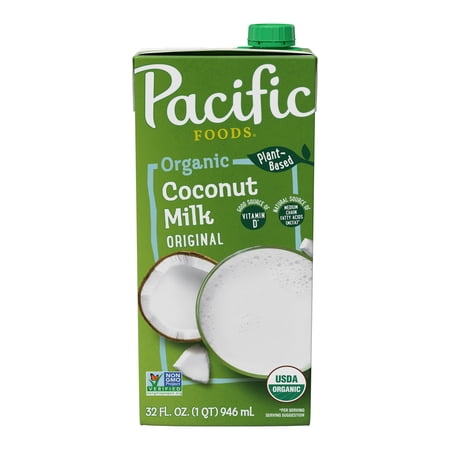 Pacific Foods Organic Coconut Milk, Plant Based Milk, 32 oz Carton