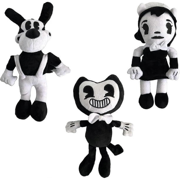 3PCS Bendy Plush Toy Set - Cute Horror Game Dolls, Soft Stuffed Animals for Kids & Fans