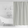 thumbnail image 3 of Hokiten Shower Curtain, Sage Green Striped Fabric Shower Curtains for Bathroom, Sage Green White Stripes Farmhouse Bath Curtain Waterproof Bathtub Curtains with 12 Hooks, Large 72" x 78", 3 of 7